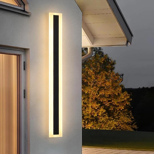Luz Foco Aplique Para Pared Led Exterior Blanco Calido 80cm