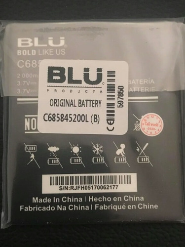 Bateria Pila Blu Studio C Hd Q090 C685845200l Original.