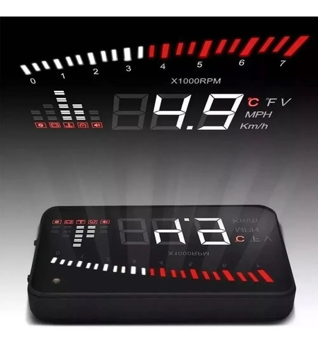Imagem 5 de 7 de Hud Head Up Display Tech One Obd2 Velocídade Digtal No Vidro