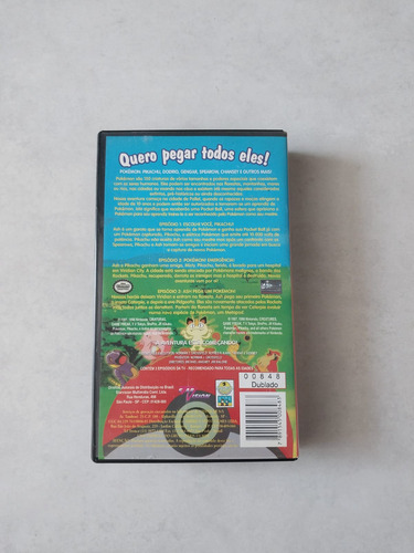 Fita Vhs Pokémon - Eu Escolho Você Pikachu - 1998' (Usado)
