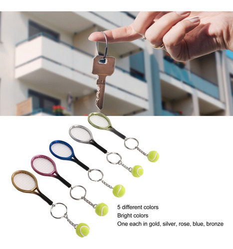 Rii 5 Mini Llaveros Colgantes De Raqueta De Tenis
