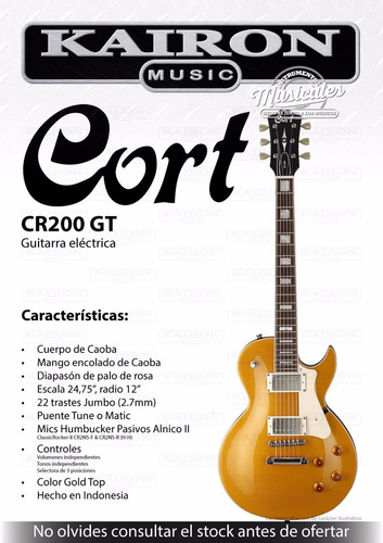 Guitarra Electrica Cort Goltop A Precio Sin Competencia ****