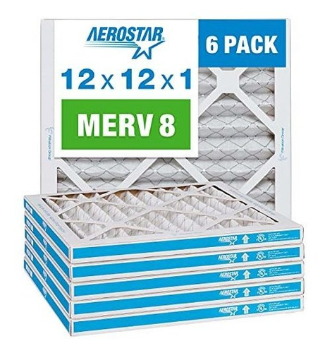 Merv 8 (paquete De 6) Filtro De Aire Para Ac Y Horno, Por Ae