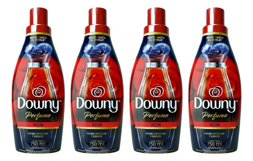 4 Pack Downy Suavizante Ropa Libre Enjuague 750 Ml