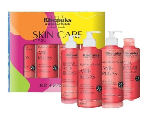 Kit Skin Care Anti-rugas Com Ácido Hialurônico Efeito Botox