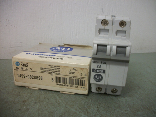 Allen-bradley Motor Circuit Breaker 1492-cb2g020 2amp 48 Ddl