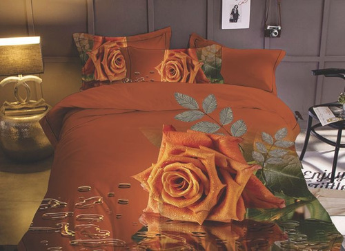 Imagen 3 de 5 de Acolchados 2 Plazas Sommier Cotton Flor
