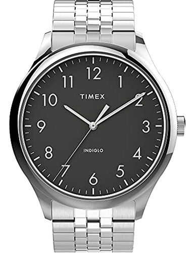 Timex Men's Modern Easy Reader 40 Mm Correa De Acero Inoxida