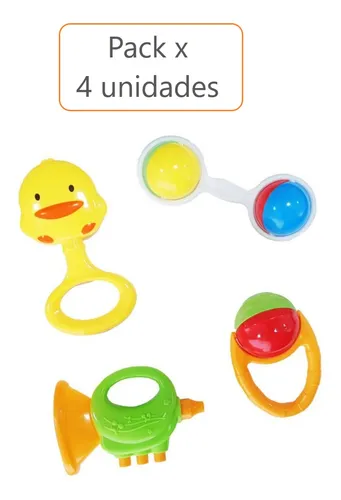 Set De Maracas Sonajeros Juguete Beb Ni o Ni a X 4 Unid