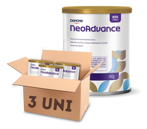 Danone Neo Advance 400g - Kit Com 3 Latas - Neoadvance