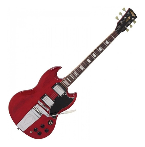 Guitarra eléctrica Vintage Reissued Series VS6V double-cutaway de caoba cherry red con diapasón de palo de rosa