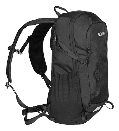 Mochila Camping Waterdog 20l Mochilero Trekking Hiking Viaje Color Negro