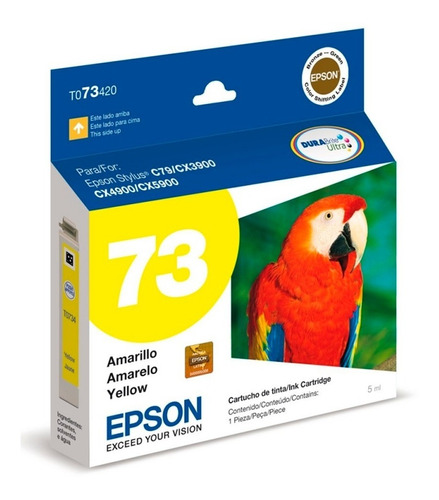 Cartucho Epson T23 C79 Tx105 73 Amarillo Original Backup