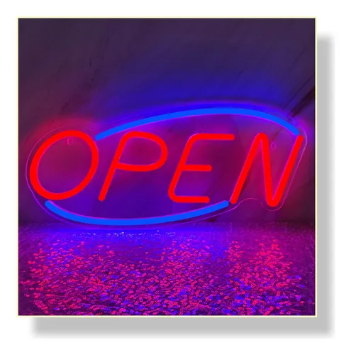 comprar Letreros Luminosos Led Open Letrero Neon Anuncio Luminoso