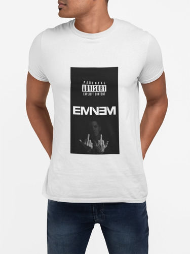 Polera Eminem Advisory Explicit Content Algodon Estampada