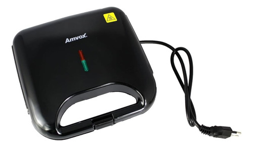 Sanduicheira Grill Amvox Ams 370 Preta 750w Antiaderente 127