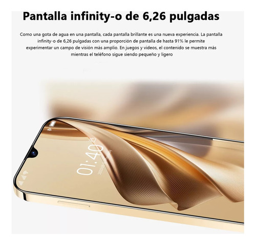 Teléfonos Inteligentes Android Baratos Reno10 Pro 6.26 En Ram1gb Y Rom16gb Dorado