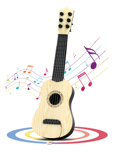 Guitarra De Juguete Para Nios De 6 Cuerdas, Guitarra De 17 P