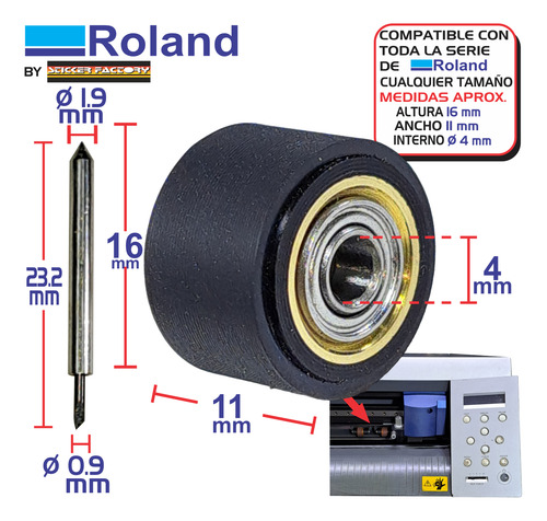 Rodillo Roland Plotter De Corte Toda Serie + Navaja Gratis