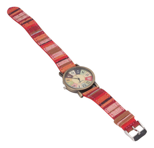 Reloj Boho Multicolor De Piel Sintética De Latón De Estilo B