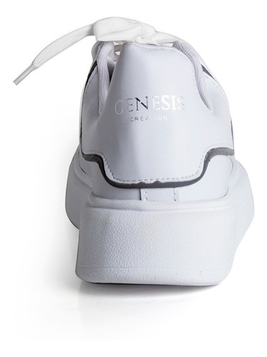 Imagen 5 de 5 de Zapatillas Genesis Urbana Mujer Hombre Blanco Envió Gratis