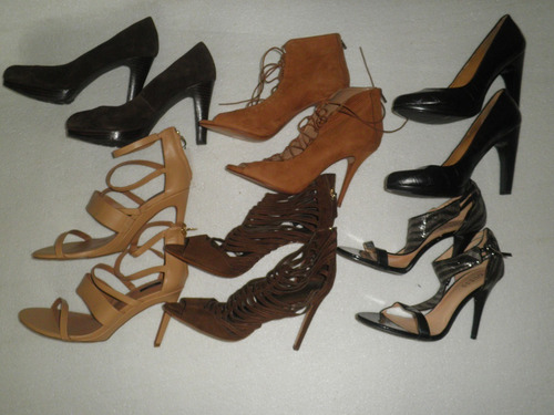 6 Pares Zapatos Mujer Zara Massimo Dutti Guess Talla 6-6.5