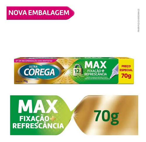 Kit 3 Corega Ultra Creme Dentaduraas Sabor Menta 68g