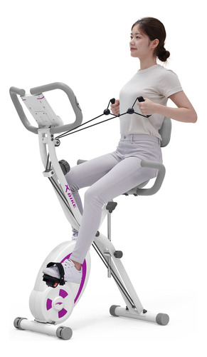 Leikefitness Bicicleta Esttica Plegable Con Bandas De Resist