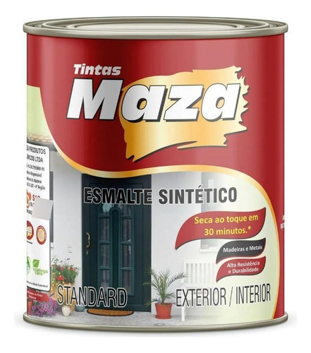 Tinta Esmalte Sintético Fosco Maza 900ml Preto