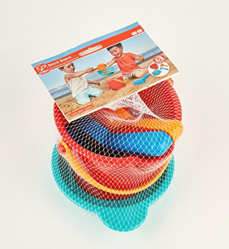 Hape Beach Basics Sand Toy Set Including Bucket Sifter