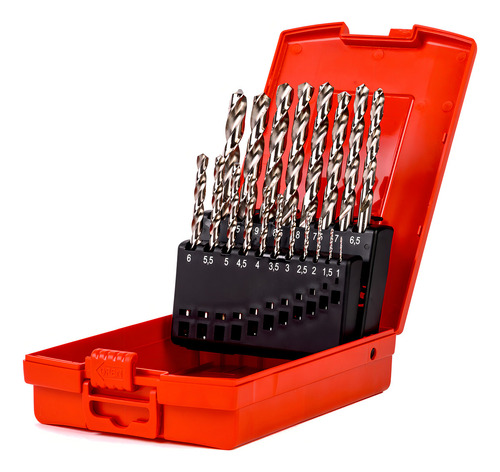 Juego de brocas Dormer Brilliant Fast Steel de 1,00-10 mm, 19 piezas