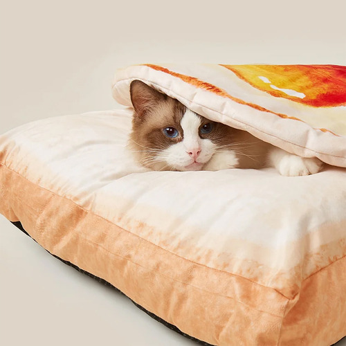 Cama Cucha Cuna C/ Manta Integrada Perro O Gato. Fofos Toast