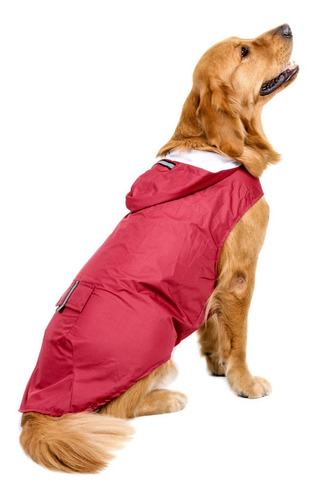 Imagen 1 de 6 de 6xl Reflexivo Mascotas Perro Lluvia Capa Impermeable Ropa Ro