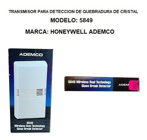 Detector De Rotura De Cristal Mod: 5849, Honeywell Ademco (Usado)