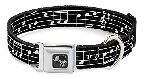 Collar De Perro Cinturon De Seguridad Hebilla Notas Musical