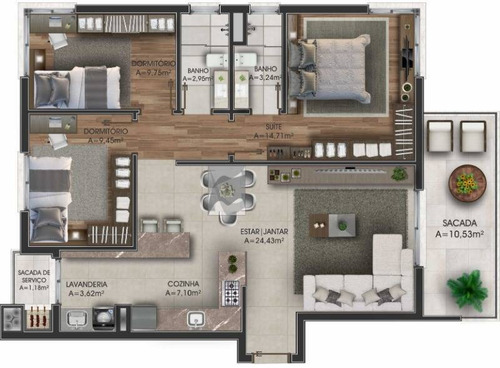 Imagem 3 de 4 de Apartamento - Cruzeiro - Ref: 7601 - V-7601