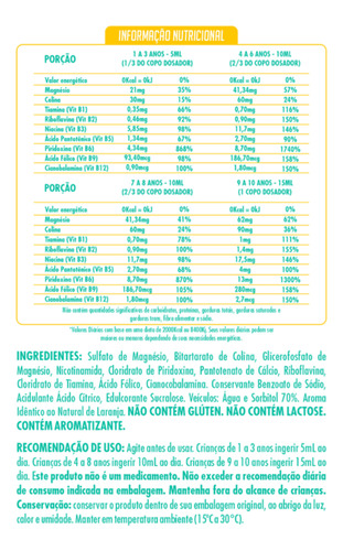 Suplemento Vitamínico Neurognis Kids Líquido 240ml Biofhitus Laranja