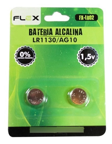 Bat. Lr1130/ag10 Flex 1,5v Cartela C/2