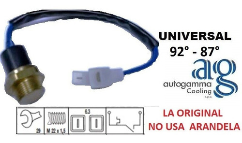 Válvula Temperatura Radiador(92°-82°) Autogamma Universa