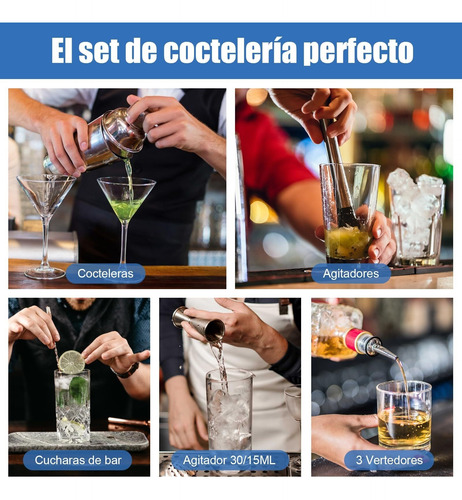 Juego De 6 Herramienta De Acero Inoxidable Preparar Cócteles