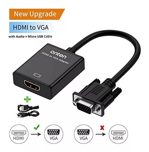 Adaptador Hdmi A Vga Hdmi Hembra A Vga Macho Convertidor