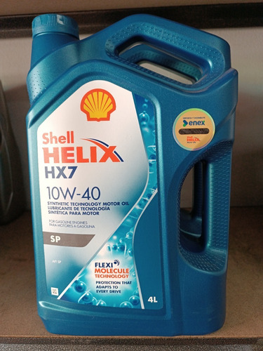 Imagen 2 de 2 de Aceite Motor Shell Helix Hx7 10w40 4 Litros