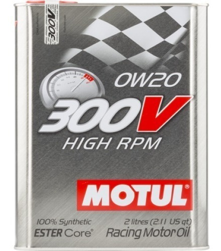 Óleo Motul 300v High Rpm 0w20 2l - 100% Sintético