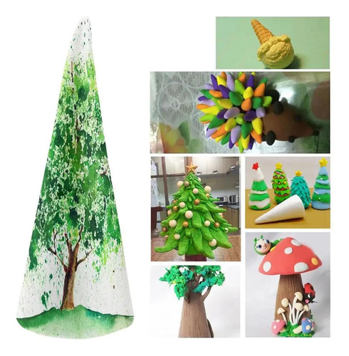4 X 12x Conos De Espuma Para Manualidades Árbol De Navidad