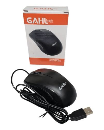 Mouse Gahl Tech Optico Led 800dpi Usb 2.0 Negro