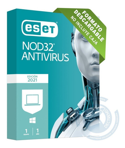 Eset Nod32 Antivirus 2021, 1 Equipo - 1 Año (administrable)