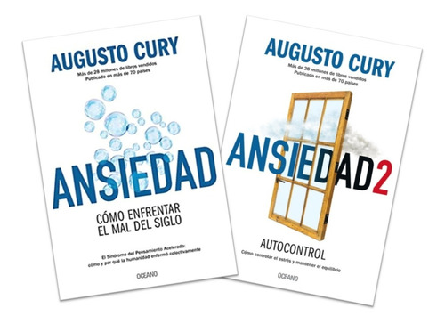 * 2 Libros Ansiedad * El Mal Del Siglo + Autocontrol A. Cury