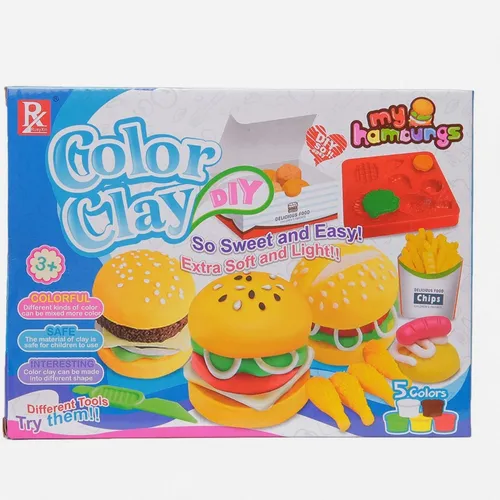 Juego De Plastilina Para Hacer Hamburguesas Y Comida Rápida