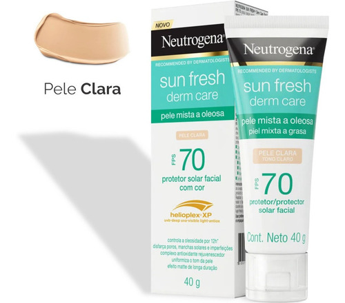 Protetor Solar Facial Neutrogena Sun Fresh - Clara Fps70 40g
