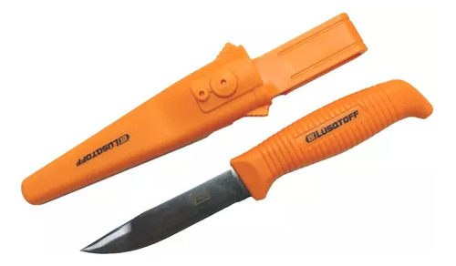 Cuchillo Flotante Hoja 10cm Caza Pesca Funda Rugida Lusqtoff Color Naranja